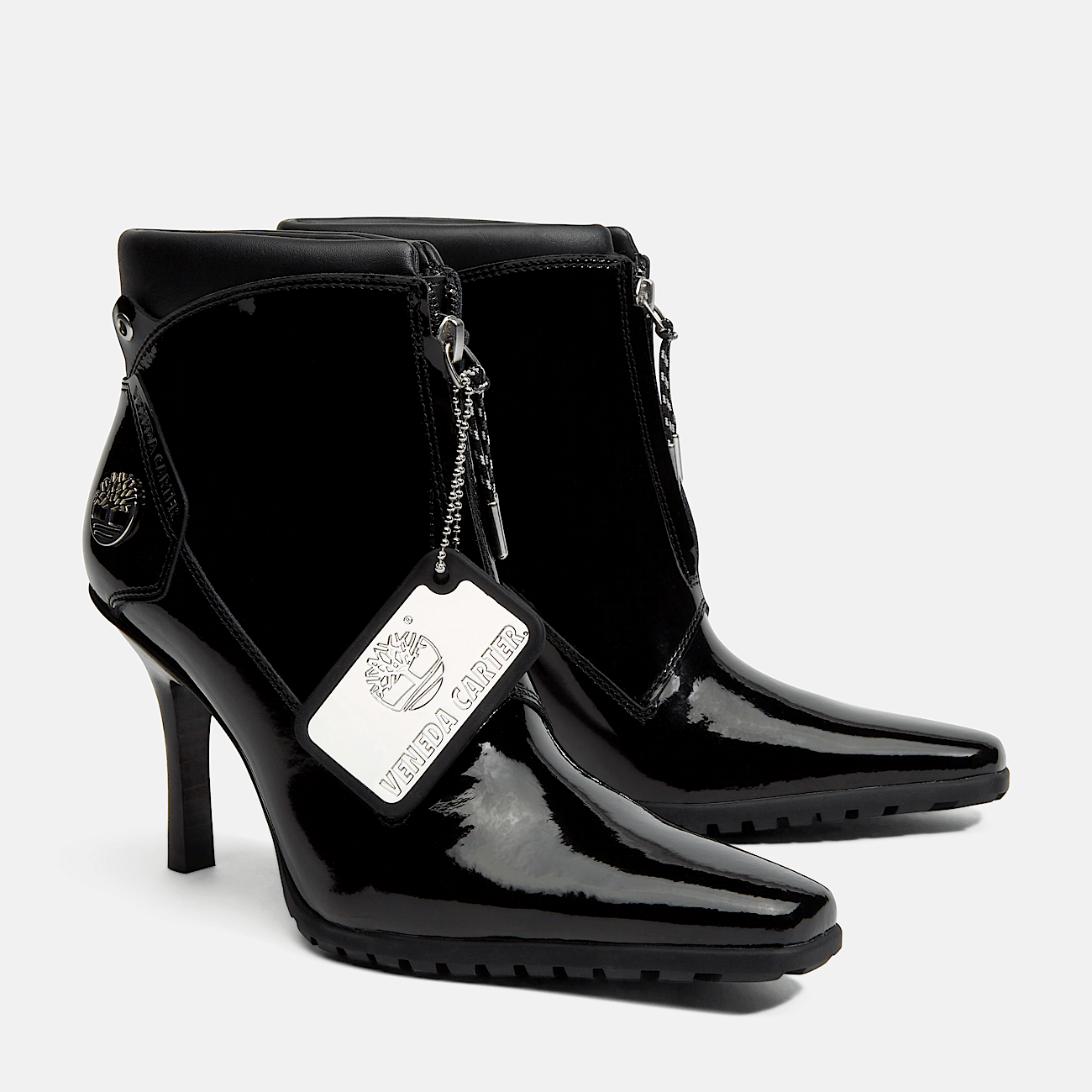 Black patent leather timberland boots hotsell