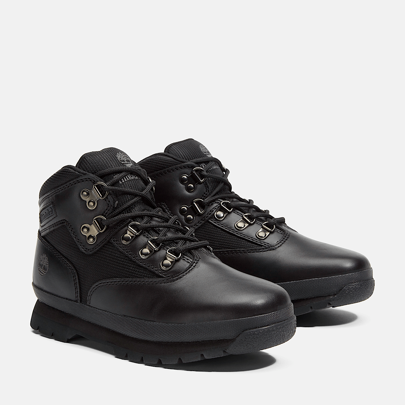 Youth Euro Hiker Boots in Black Leather Timberland US