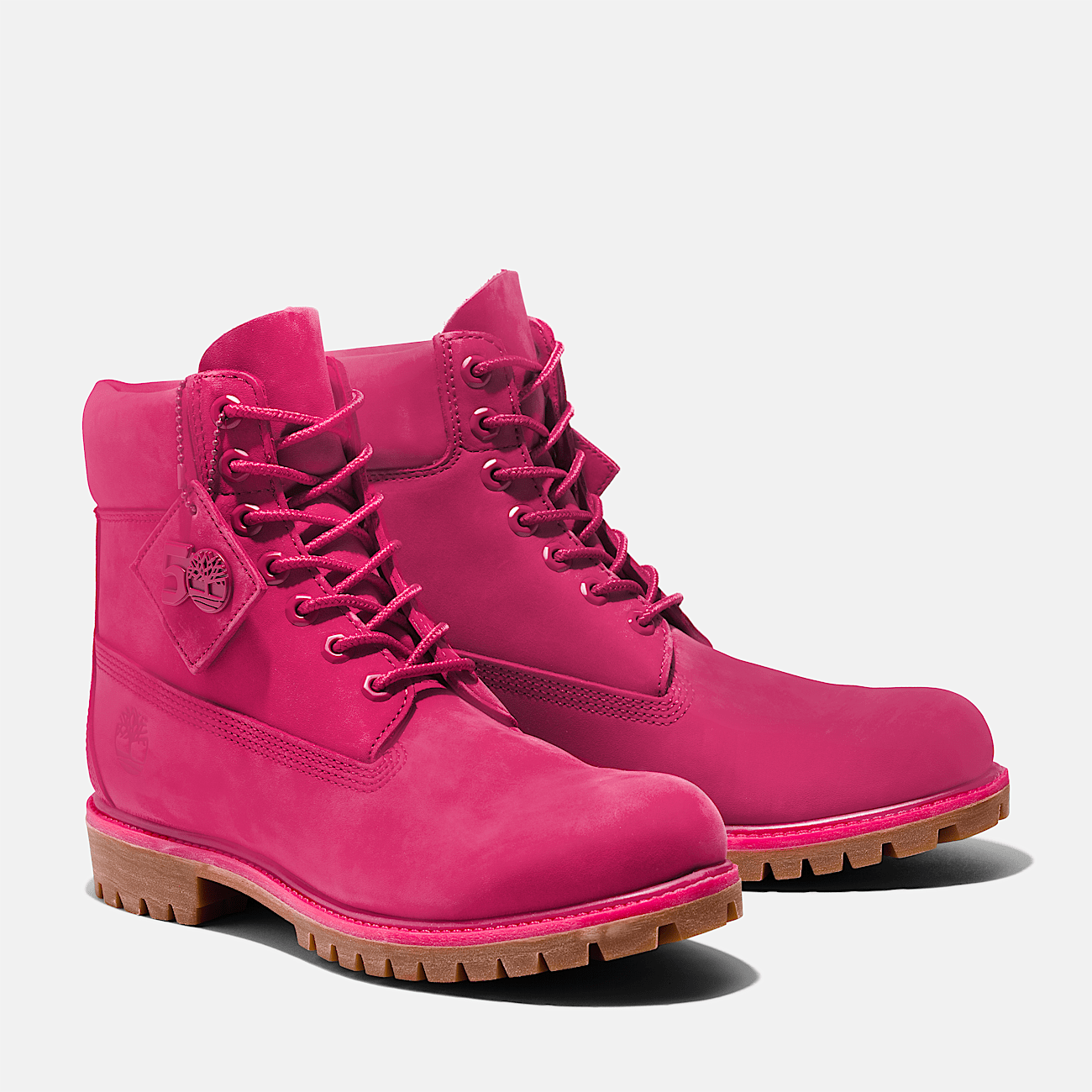 Pink knee high timberland boots 2025