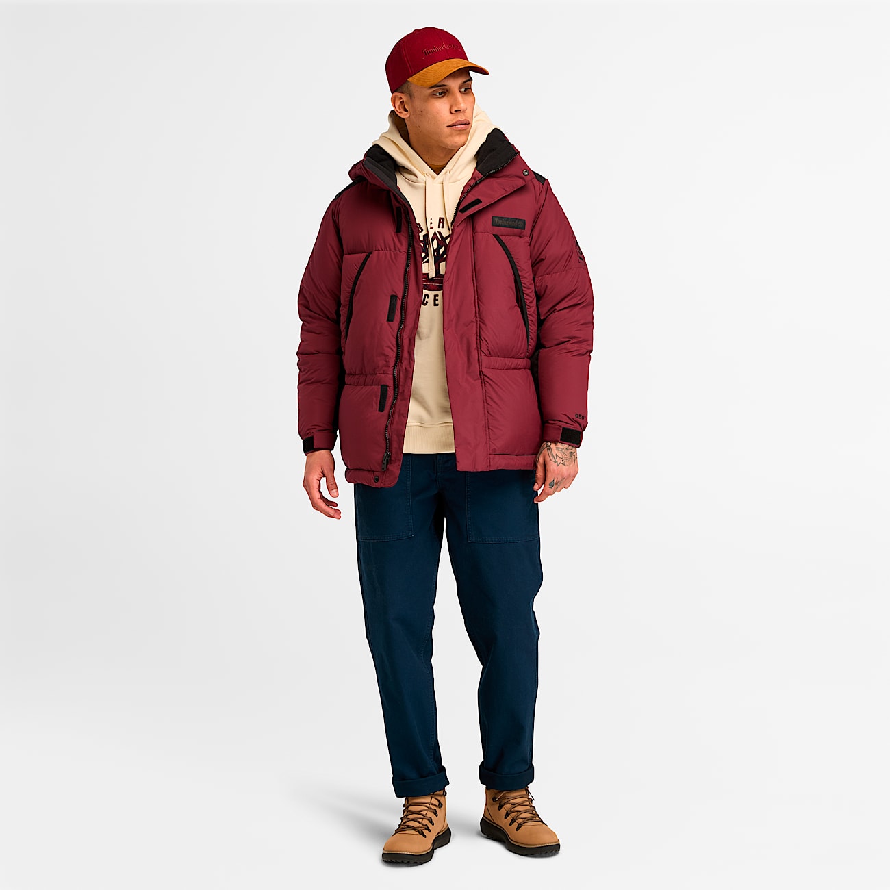 Men s Timberland Heritage Plaid Logo Hoodie