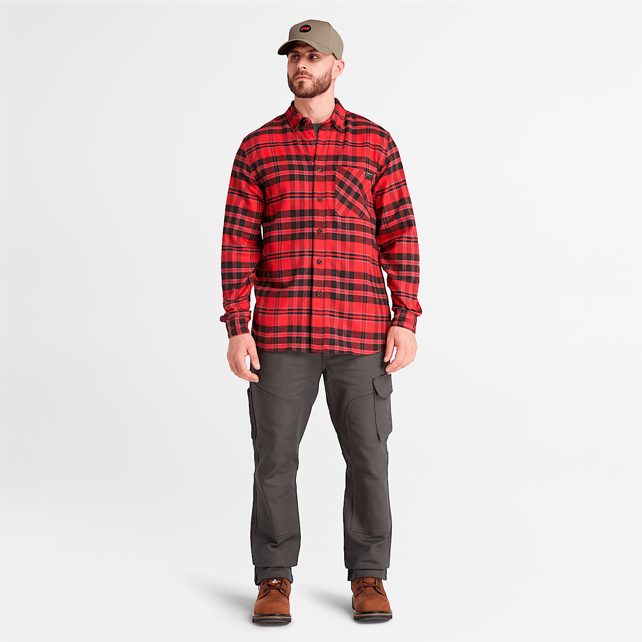 Men s Timberland PRO Woodfort Midweight Flannel Shirt
