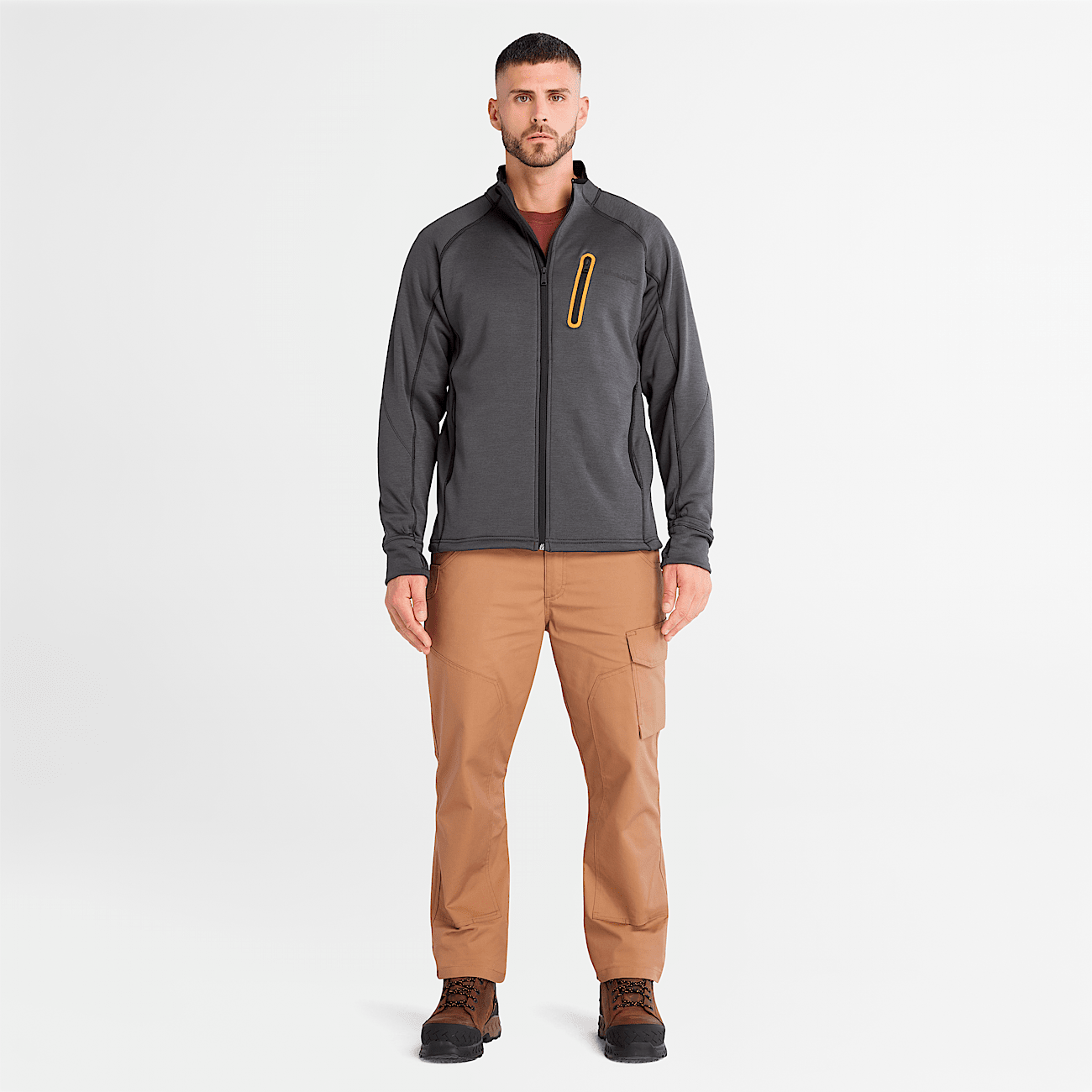 Men s Timberland PRO Reaxion Full Zip Athletic Fit Fleece Jacket