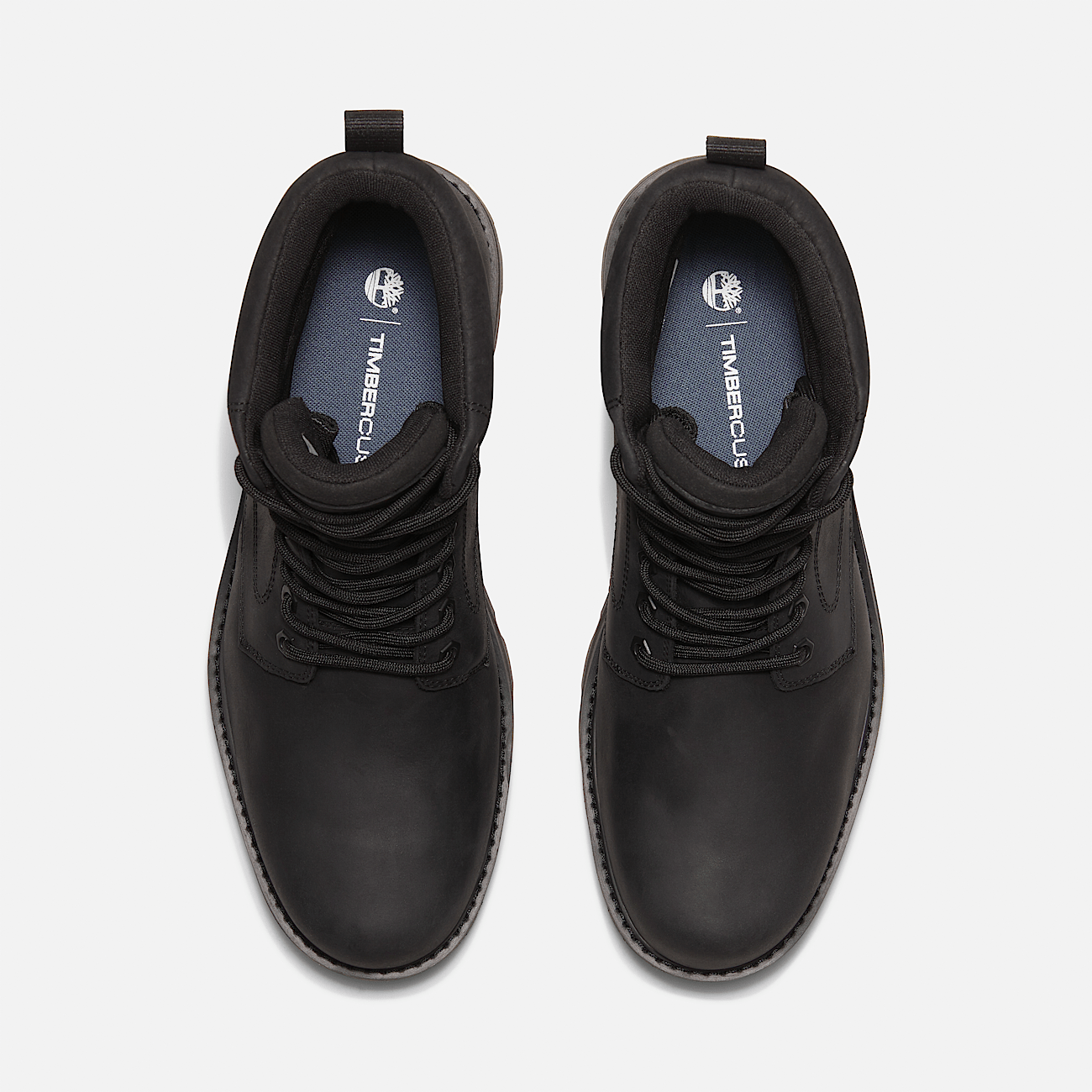 Black timberland laces clearance
