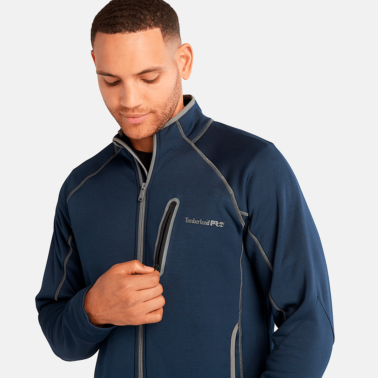 Men s Timberland PRO Reaxion Full Zip Athletic Fit Fleece Jacket
