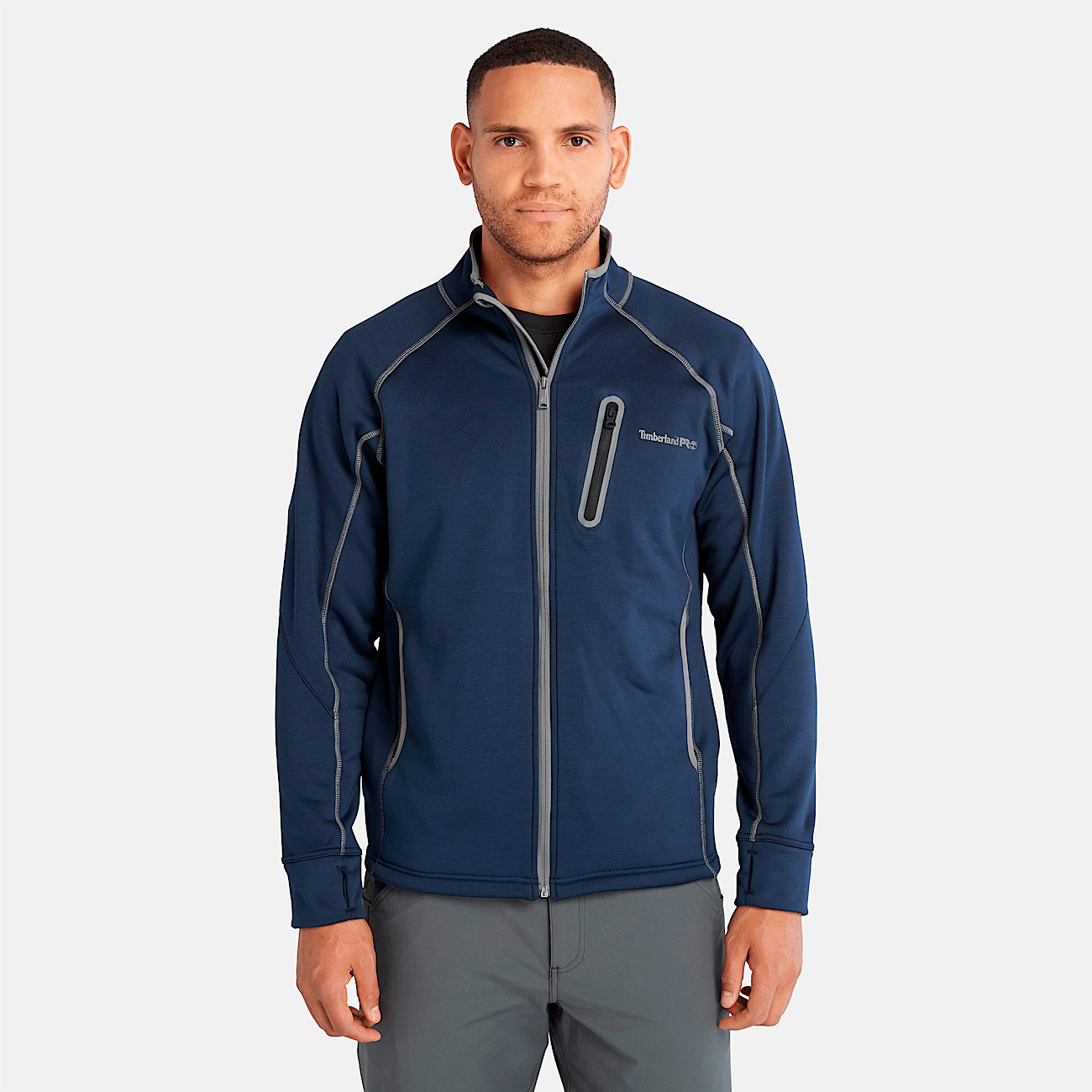 Men s Timberland PRO Reaxion Full Zip Athletic Fit Fleece Jacket