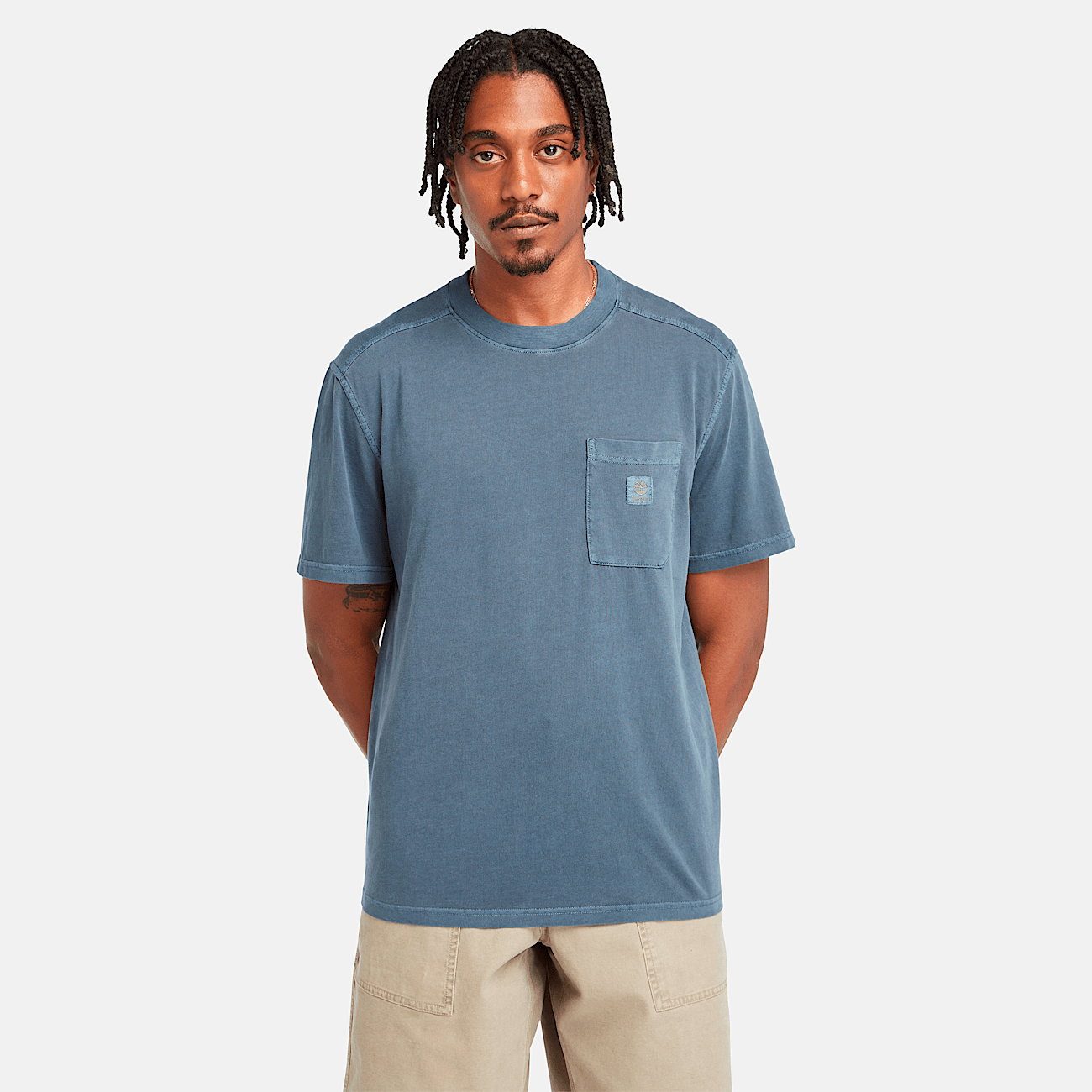 Timberland Men s Merrymack River Chest Pocket T Shirt Dark Sapphire XL