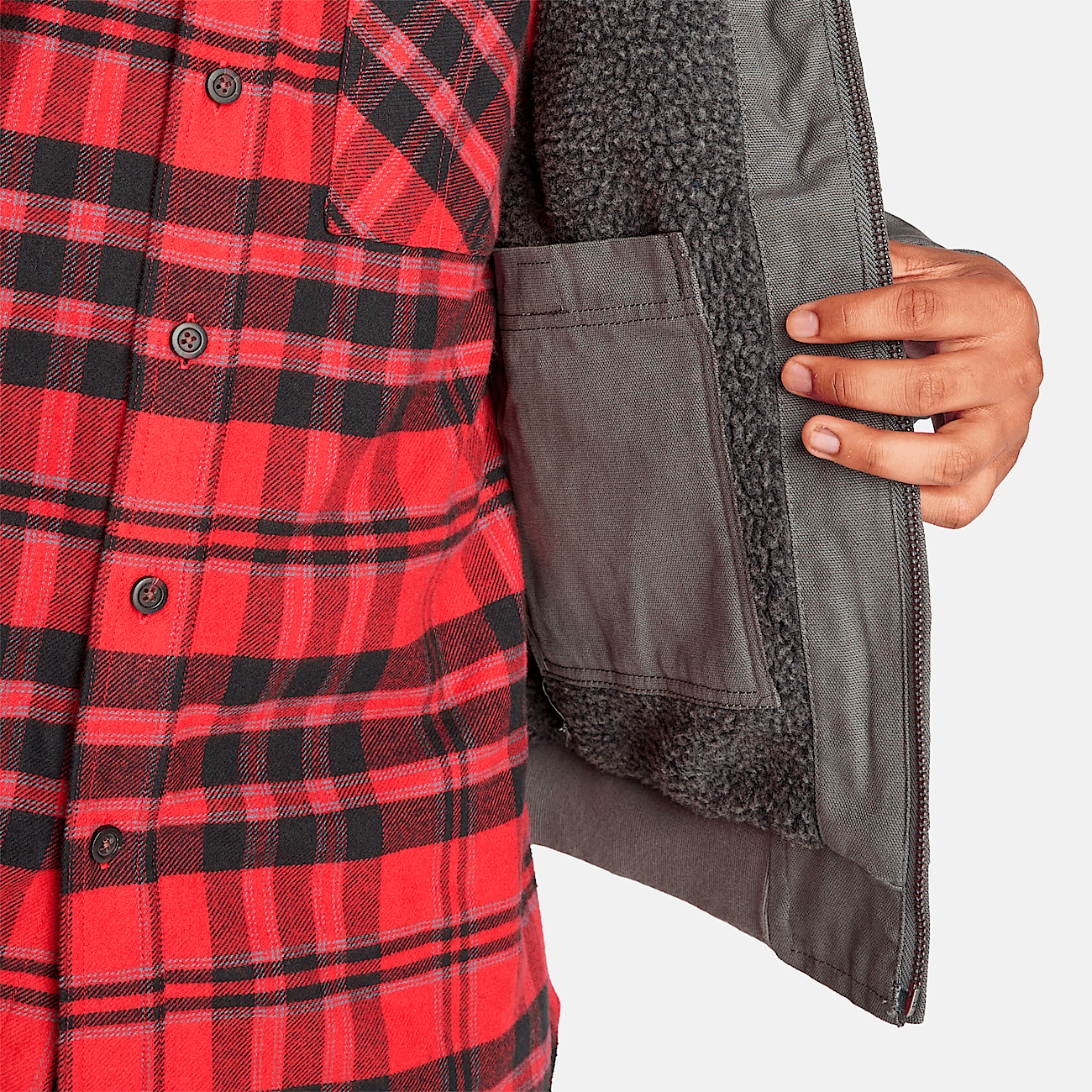 Canvas jacket flannel lined online