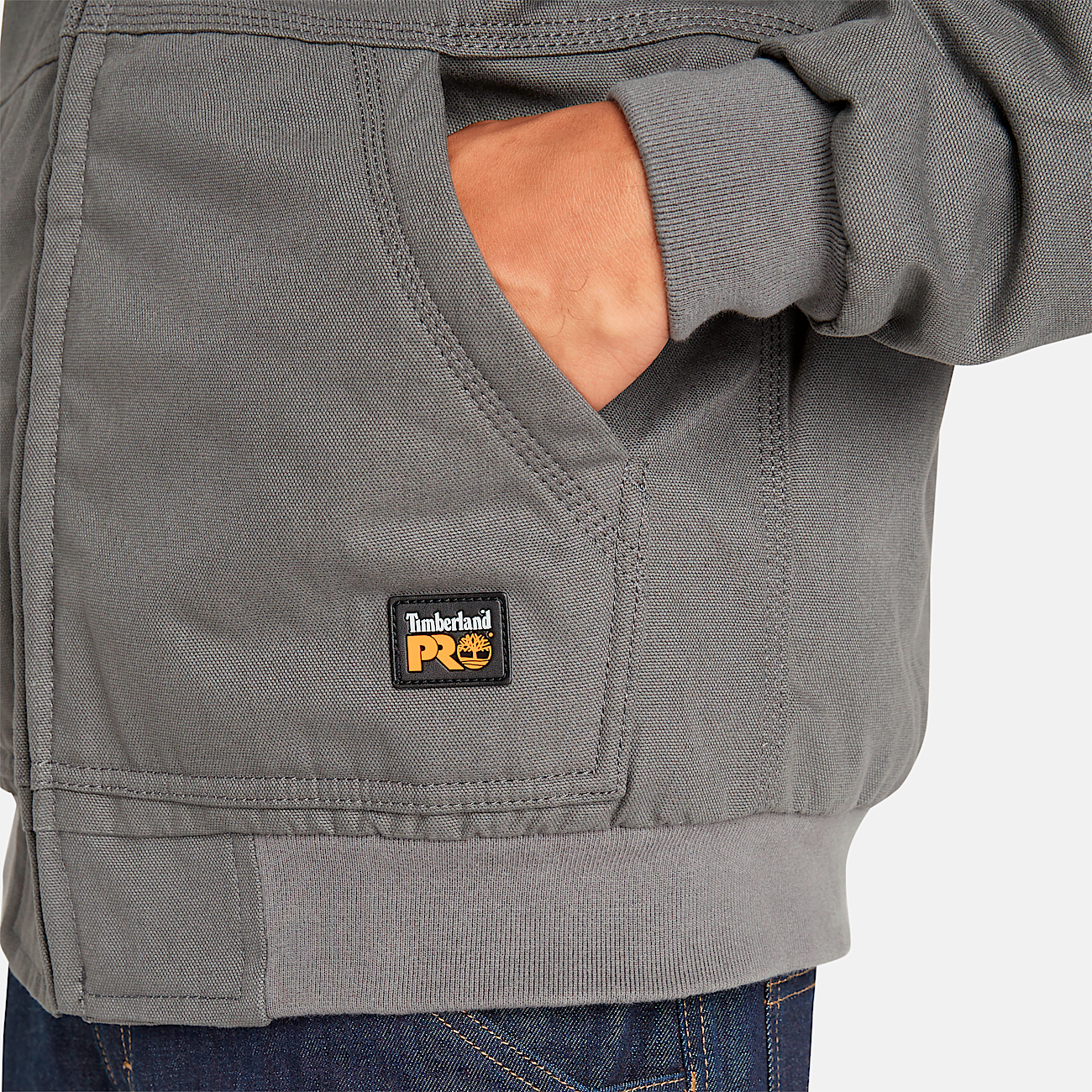 Men s Timberland PRO Gritman Fleece Lined Hooded Canvas Jacket