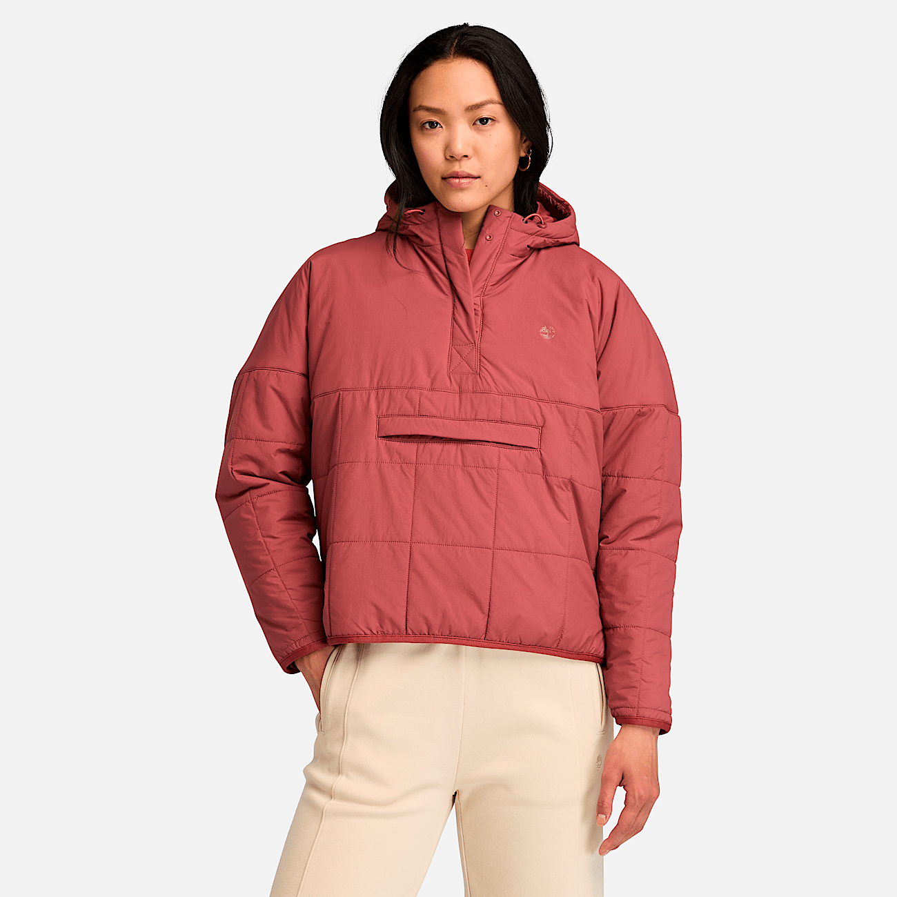 Womens red anorak jacket top