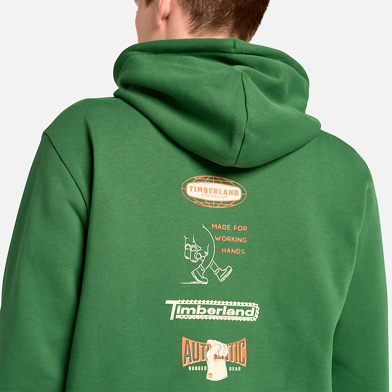 Green graphic hoodie top