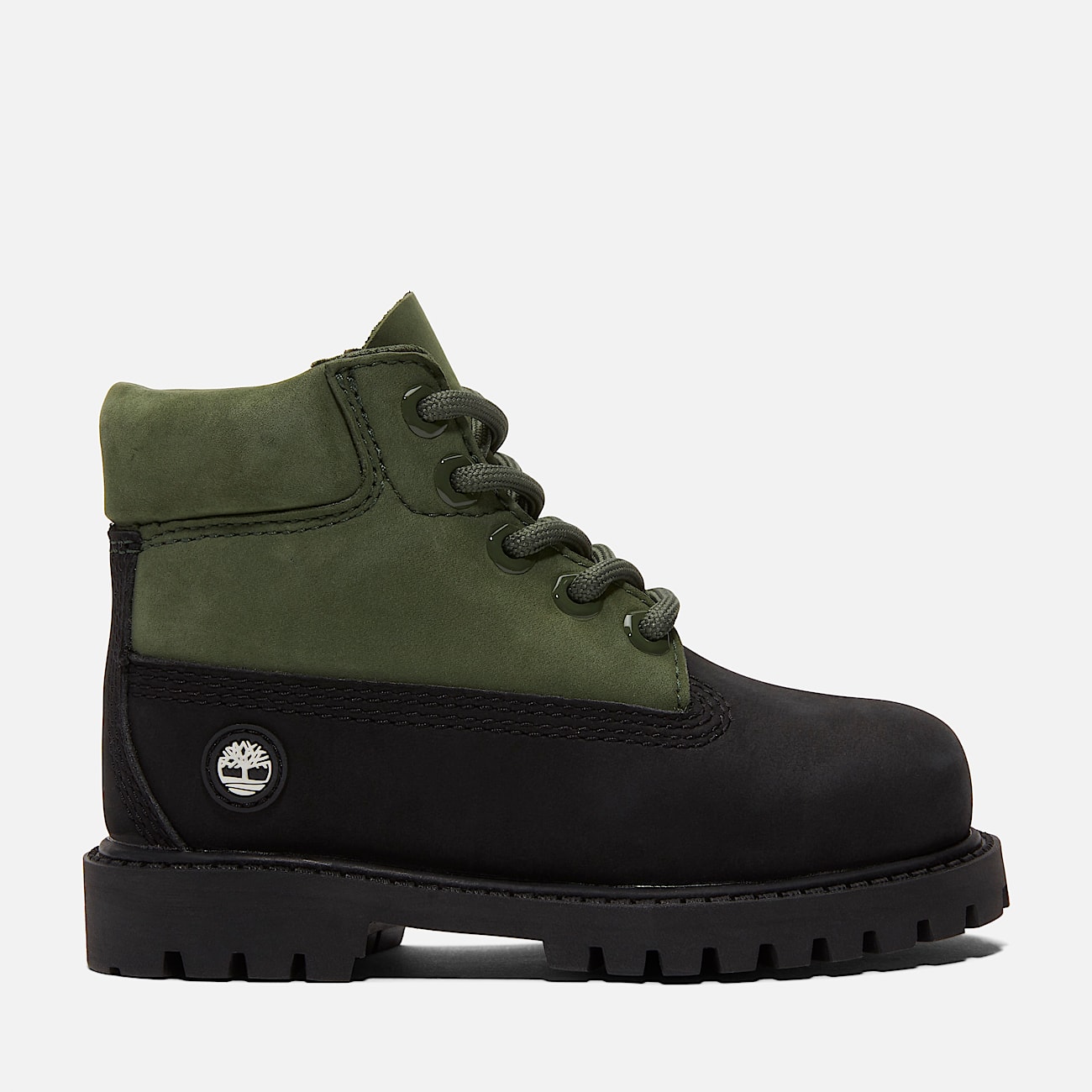 Timberland 6 Inch Premium Toddler Boys Black Nubuck Dark Green Boot Shoes Size 4