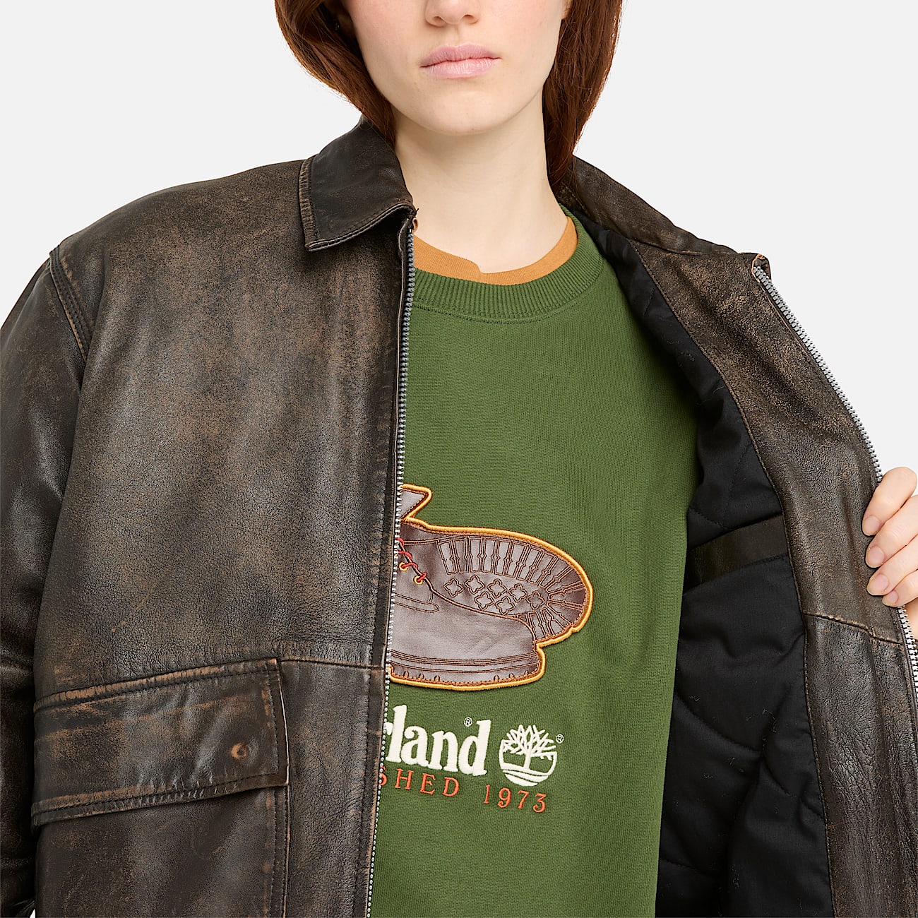 Leather Strafford Bomber Jacket
