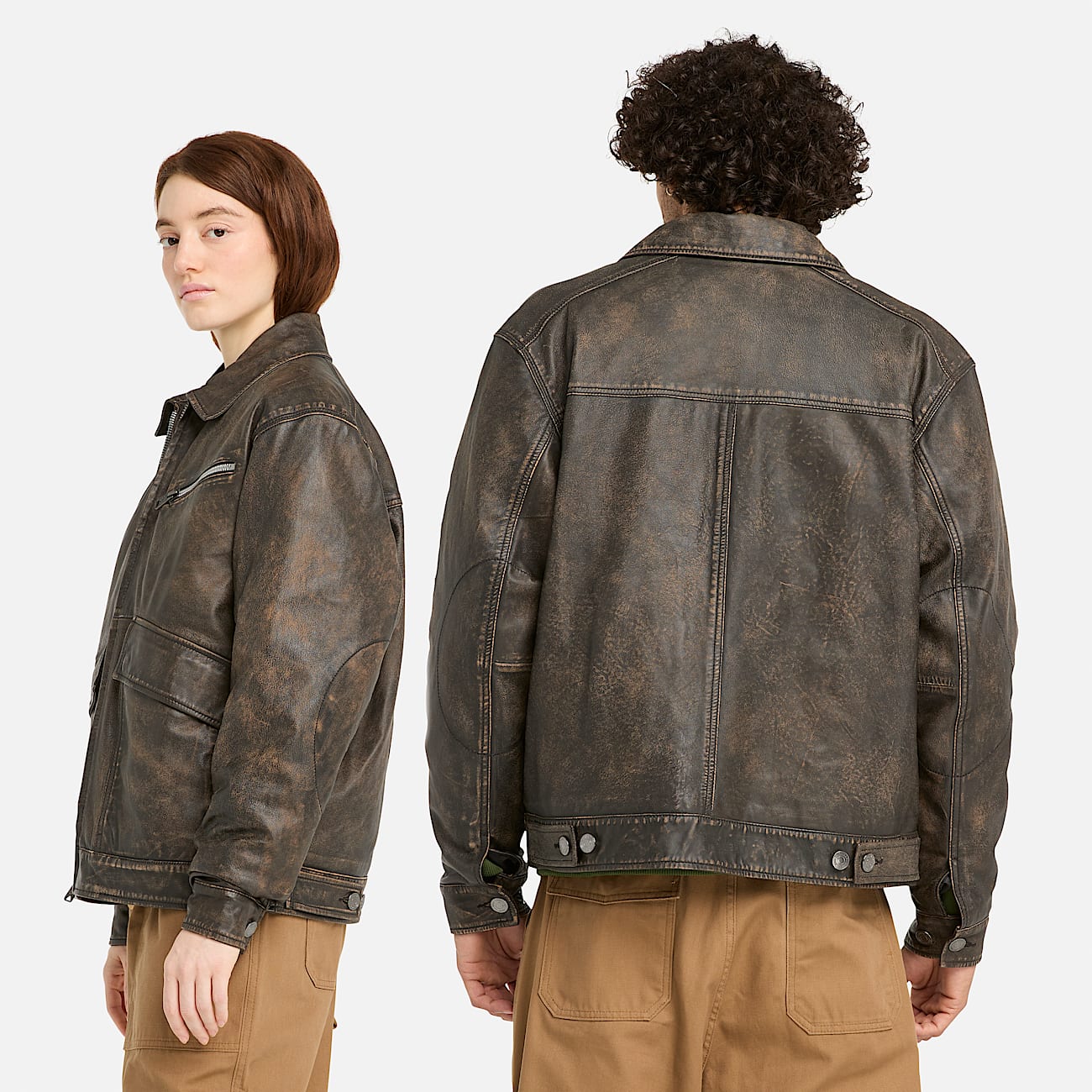 Timberland leather bomber store