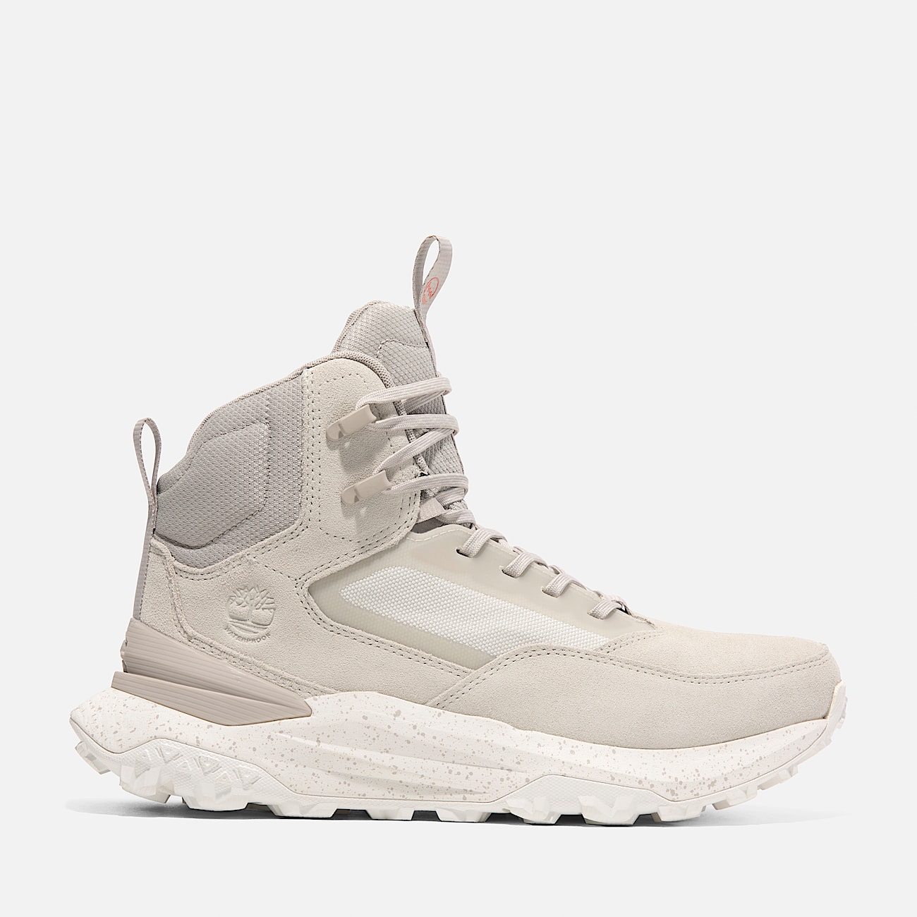 Timberland Men s Motion Access Mid Waterproof Hiking Boot in White suede