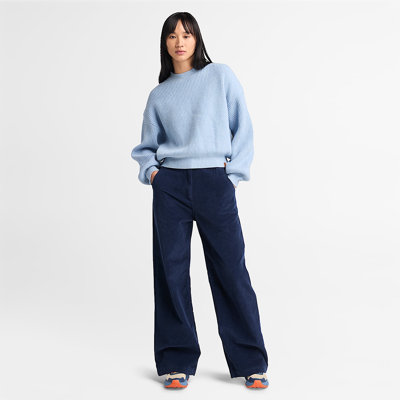 Wave Corduroy Wide Leg Pants