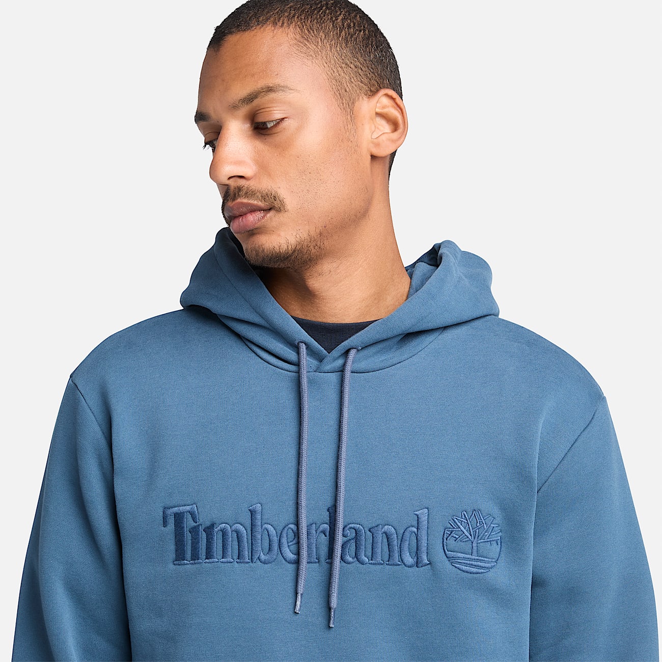 Monogram Emb Hoodie-Hampton Blue main image 1