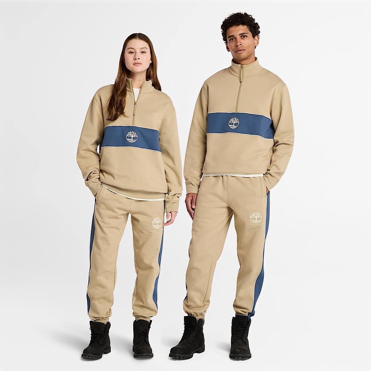 Cut-and-Sew Quarter-Zip Sweatshirt