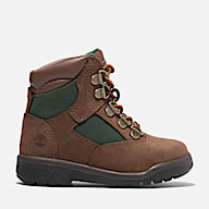 Brown leather timberland field boots clearance