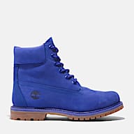 Bright red timberlands shop