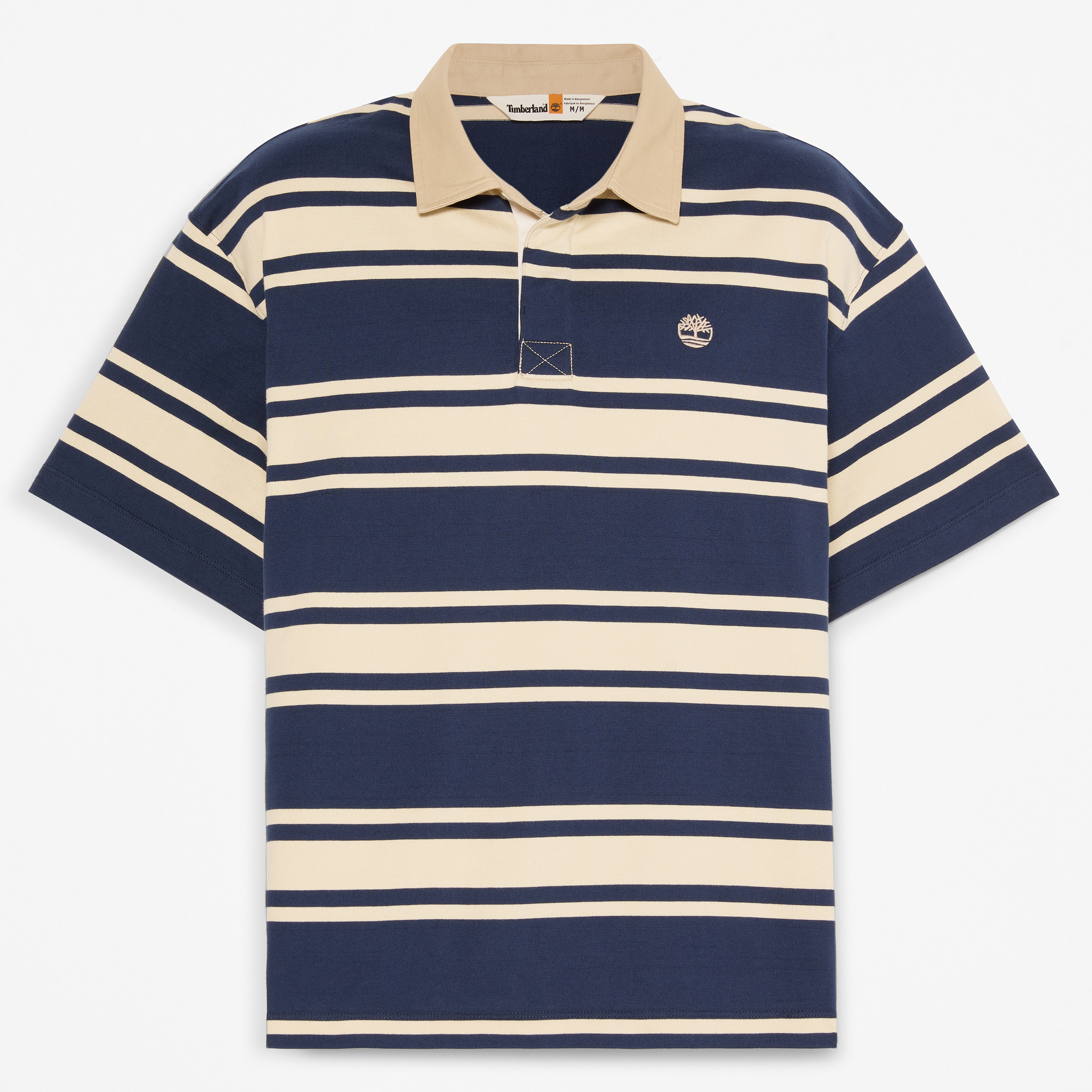 Striped Short-Sleeve Rugby Polo