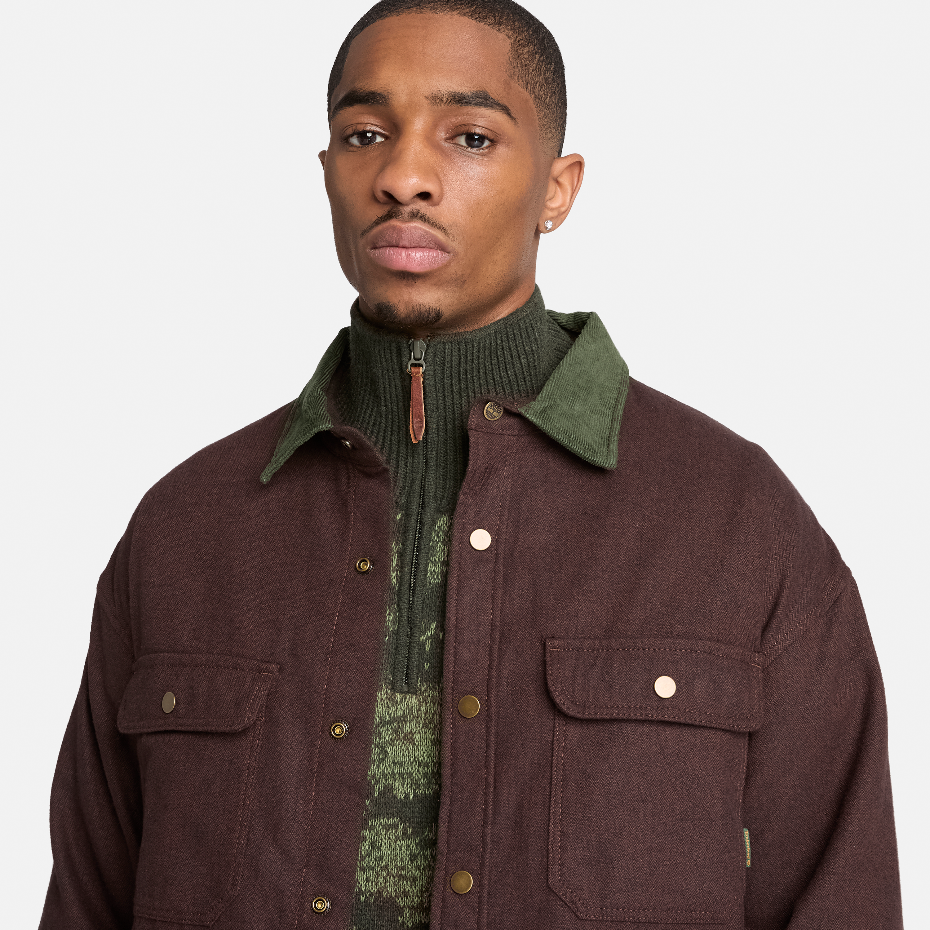 Men's Herringbone Overshirt