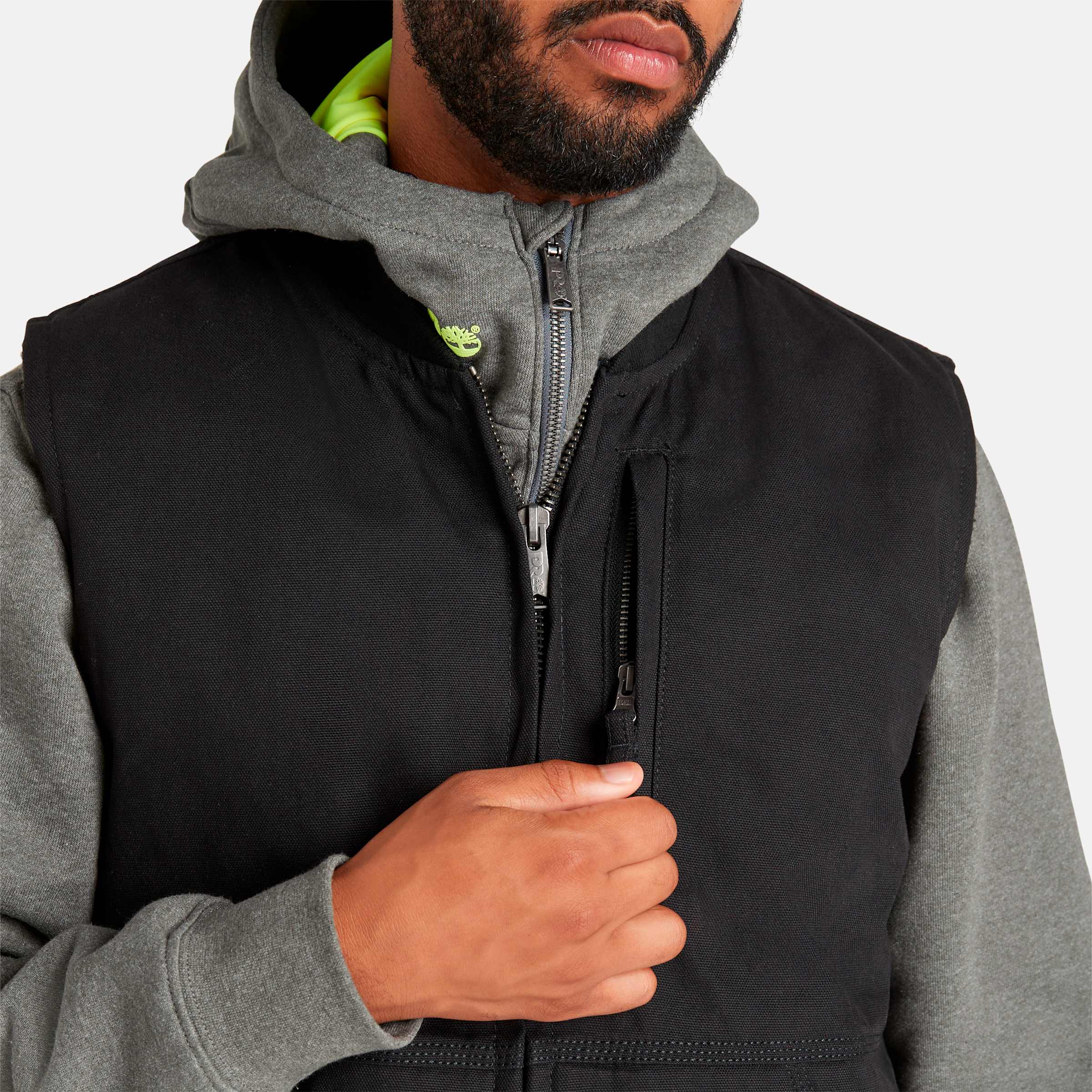 Men's Timberland PRO Gritman Fleece-Lined Canvas Vest - Picture 12 of 16