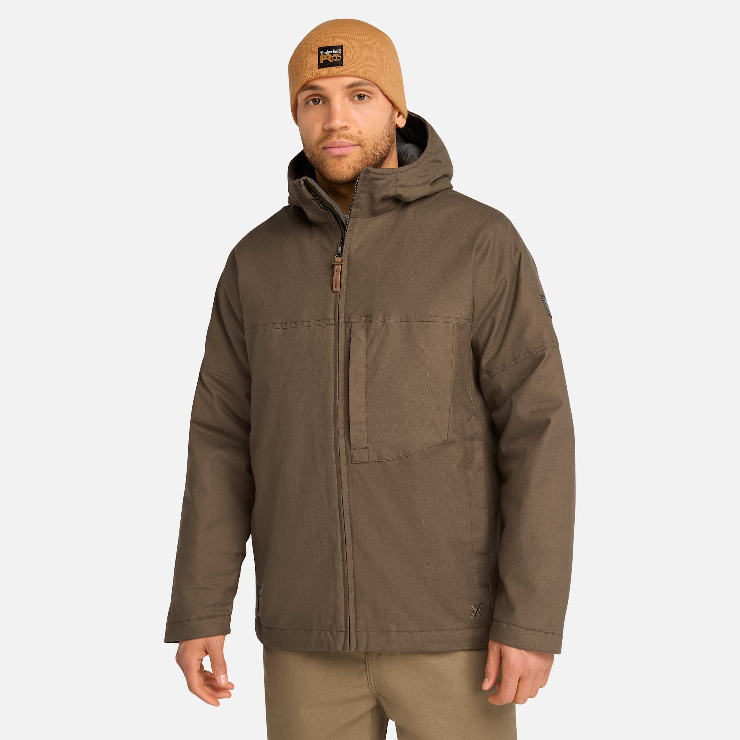 Men's Timberland PRO GritFlex Canvas Hooded Jacket - Picture 7 of 19