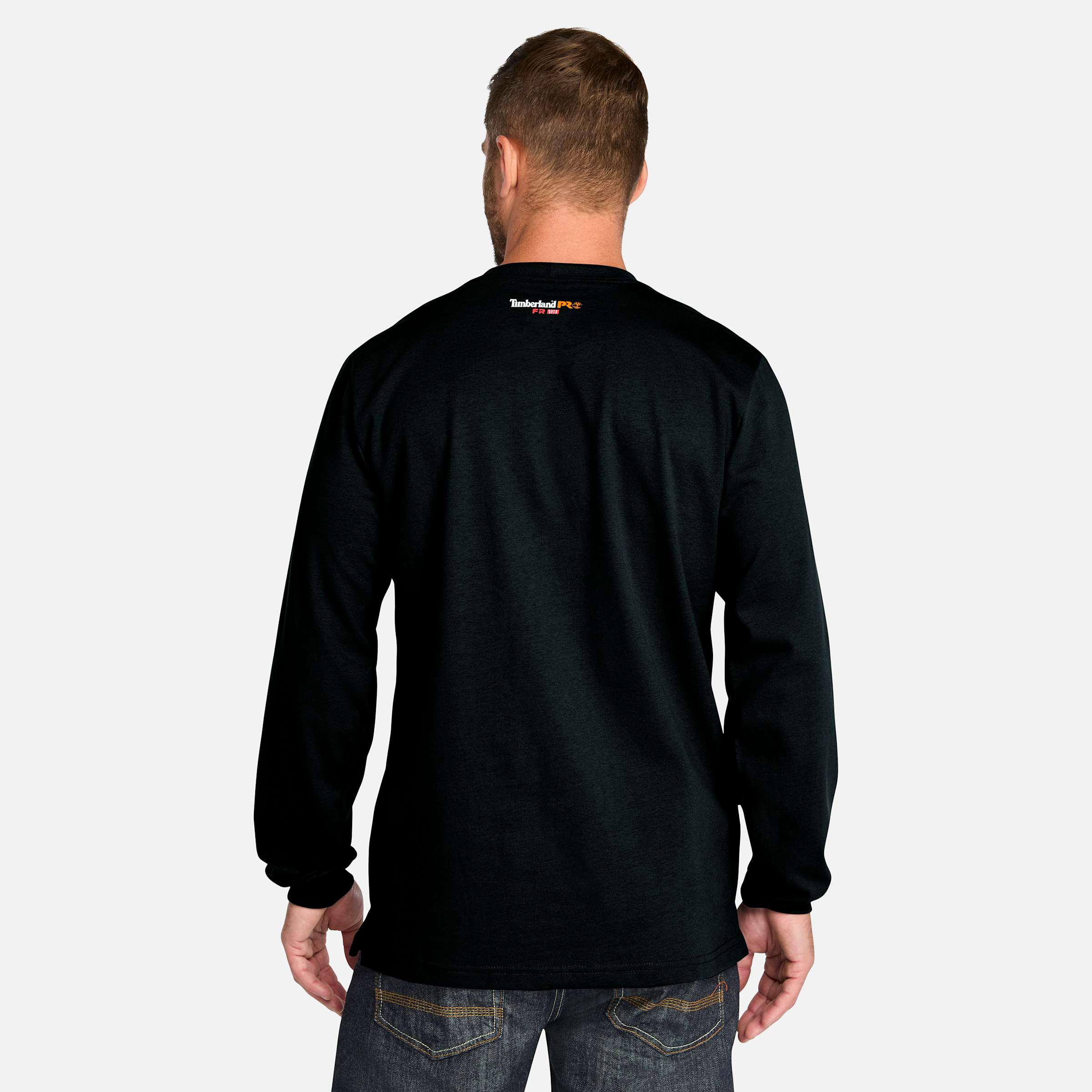 Men's Timberland PRO Cotton Core Flame-Resistant Long-Sleeve T-Shirt - Picture 13 of 31